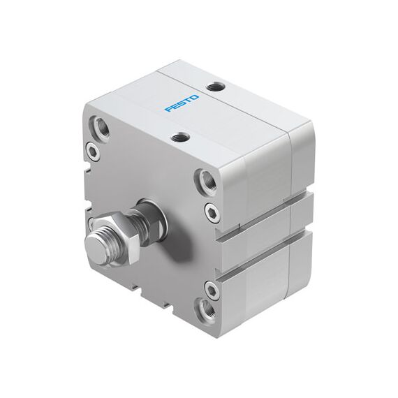Cilindru compact Ø80 mm, Festo ADN80, cu acțiune dublă, piston cu filet M16x1.5 FE, cu frână și magnet, ISO21287 - megora.ro