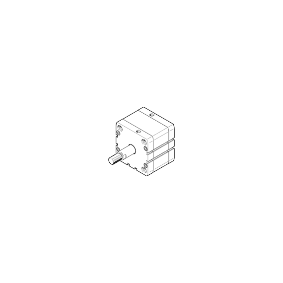 Cilindru compact Ø80 mm, Festo ADN80, cu acțiune dublă, piston cu filet M16x1.5 FE, cu frână și magnet, ISO21287 - megora.ro