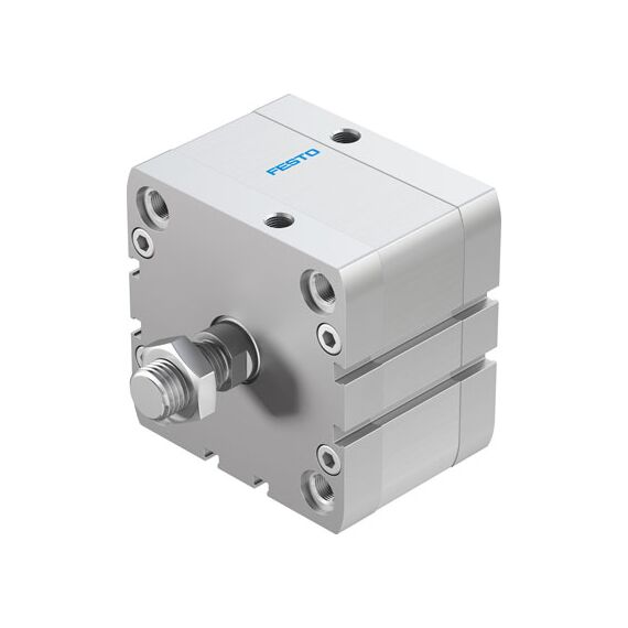 Cilindru compact Ø80 mm, Festo ADN80, cu acțiune dublă, piston cu filet M16x1.5 FE, cu frână și magnet, ISO21287 - megora.ro