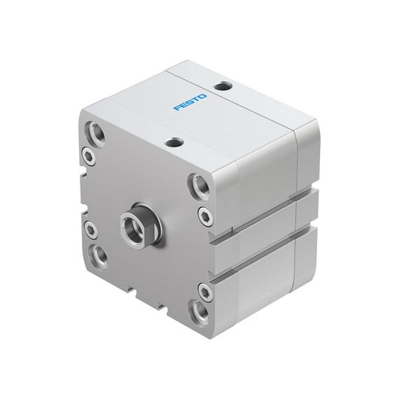 Cilindru compact Ø80 mm, Festo ADN80, cu acțiune dublă, piston cu filet M12 FI, cu frână și magnet, ISO21287 - megora.ro
