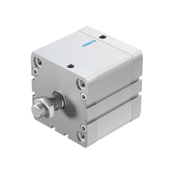 Cilindru compact Ø80 mm, Festo ADN80, cu acțiune dublă, piston cu filet M16x1.5 FE, cu frână și magnet, ISO21287 - megora.ro