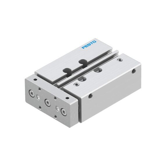 Cilindru ghidat Ø12 mm, Festo DFM12, cu acțiune dublă, ghidaj cu bile recirculante, frână și magnet - megora.ro