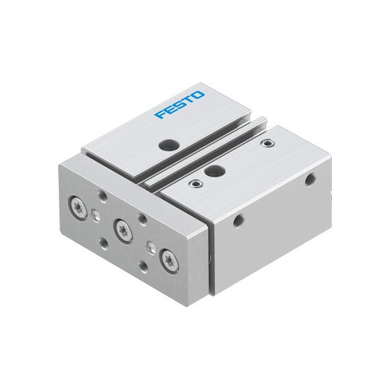 Cilindru ghidat Ø16 mm, Festo DFM16, cu acțiune dublă, ghidaj cu bile recirculante, frână și magnet - megora.ro