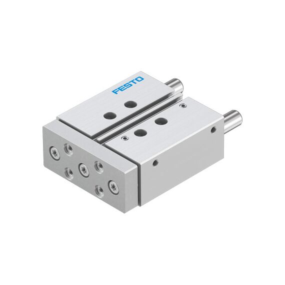 Cilindru ghidat Ø20 mm, Festo DFM20, cu acțiune dublă, ghidaj cu bile recirculante, frână și magnet - megora.ro