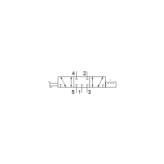 Ventil selector Festo VHEF-ES-B53C-G18, cod 4106818, 5/3 CC, acțiune bistabil, conexiune G1/8 - megora.ro