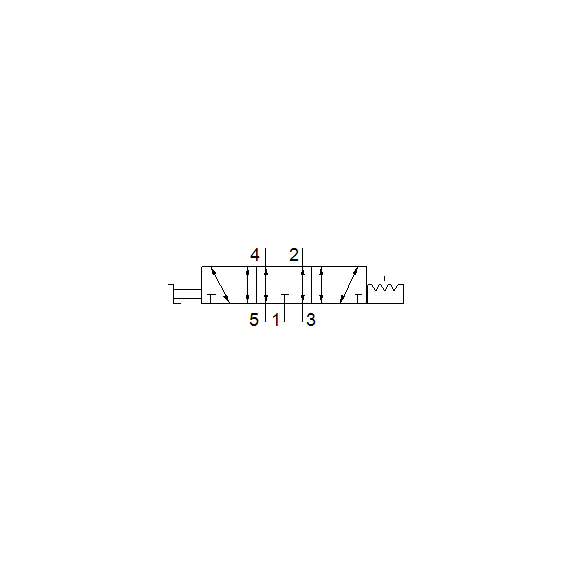 Ventil selector Festo VHEF-E-B53E-G18, cod 8080980, 5/3 CO, acțiune bistabil, conexiune G1/8 - megora.ro