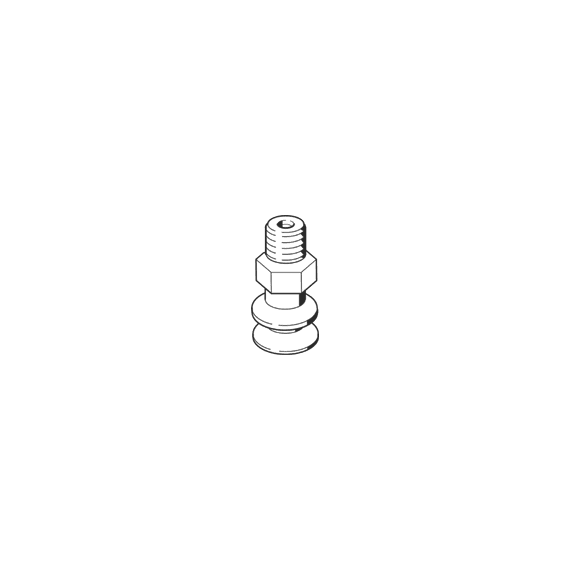 Ventuză Festo VASB-15-1/8-NBR, cod 35411, material NBR, diametru 15 mm, conexiune G1/8 - megora.ro