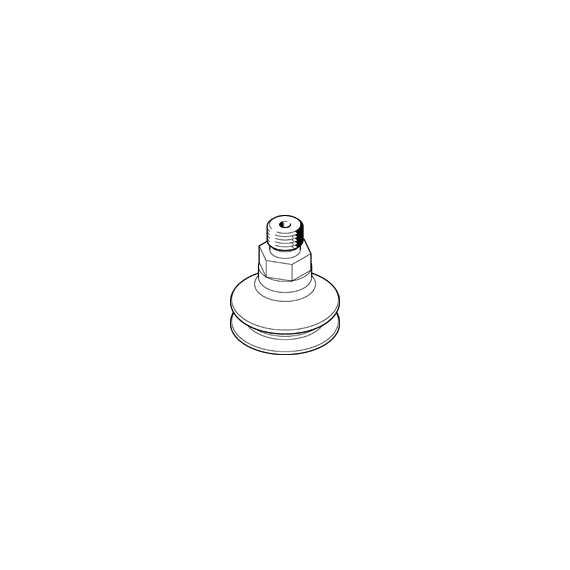 Ventuză Festo VASB-40-1/4-PUR-B, cod 1395691, material PUR, diametru 40 mm, conexiune G1/4 - megora.ro