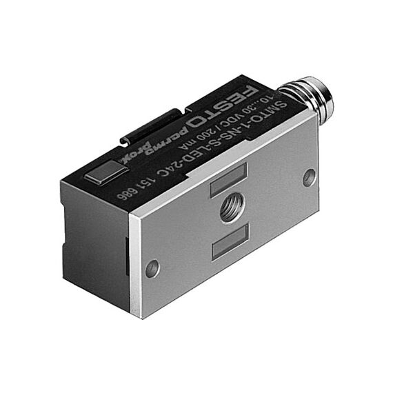 Senzor de proximitate Festo SMTO-1-PS-S-LED-24-C, cod 151685, design bloc, PNP NO, mufă M8, fără cablu - megora.ro
