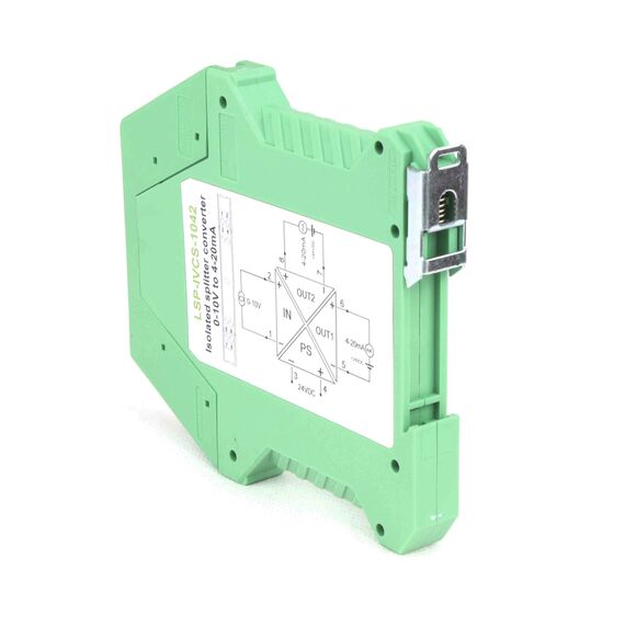 Convertor și splitter de semnal izolat Levtech LSP-IACS-2005 intrare 0-20 ma, ieșire 0-5 v - megora.ro