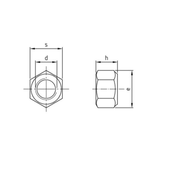 Piuliță hexagonală autoblocantă, din inox, M10 - megora.ro