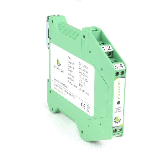 Splitter izolat pentru semnale analogice Levtech LSP-IVS-005 intrare 0-5 v, ieșire 0-5 v - megora.ro