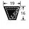 Curea trapezoidală dințată îngustă Everest 19X16X2175 La Cd - megora.ro