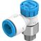 Drosel cu supapă de sens Festo VFOE-LS-T-R18-Q8, cod 8068752 Q8->R1/8 cu buton rotativ cu opritor - megora.ro