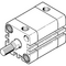 Cilindru compact Ø32 mm, Festo ADN32, cu acțiune dublă, piston cu filet M10x1.25 FE, cu frână și magnet, ISO21287 - megora.ro