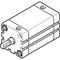 Cilindru compact Ø40 mm, Festo ADN40, cu acțiune dublă, piston cu filet M10x1.25 FE, cu frână și magnet, ISO21287 - megora.ro
