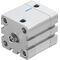 Cilindru compact Ø40 mm, Festo ADN40, cu acțiune dublă, piston cu filet M8 FI, cu frână și magnet, ISO21287 - megora.ro