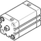 Cilindru compact Ø40 mm, Festo ADN40, cu acțiune dublă, piston cu filet M8 FI, cu frână și magnet, ISO21287 - megora.ro