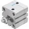 Cilindru compact Ø40 mm, Festo ADN40, cu acțiune dublă, piston cu filet M10x1.25 FE, cu frână și magnet, ISO21287 - megora.ro