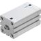 Cilindru compact Ø40 mm, Festo ADN40, cu acțiune dublă, piston cu filet M8 FI, cu frână și magnet, ISO21287 - megora.ro
