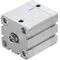 Cilindru compact Ø50 mm, Festo ADN50, cu acțiune dublă, piston cu filet M10 FI, cu frână și magnet, ISO21287 - megora.ro