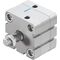 Cilindru compact Ø50 mm, Festo ADN50, cu acțiune dublă, piston cu filet M12x1.25 FE, cu frână și magnet, ISO21287 - megora.ro