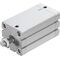 Cilindru compact Ø50 mm, Festo ADN50, cu acțiune dublă, piston cu filet M12x1.25 FE, cu frână și magnet, ISO21287 - megora.ro