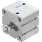 Cilindru compact Ø63 mm, Festo ADN63, cu acțiune dublă, piston cu filet M12x1.25 FE, cu frână și magnet, ISO21287 - megora.ro
