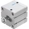Cilindru compact Ø63 mm, Festo ADN63, cu acțiune dublă, piston cu filet M12x1.25 FE, cu frână și magnet, ISO21287 - megora.ro