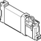 Ventil electromagnetic Festo VUVG-BK10-M52-AT-F-1H2L-S, cod 8042555, 5/2, acțiune monostabil, alimentare 24 VDC, conexiune flanșă - megora.ro