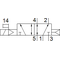 Ventil electromagnetic Festo VUVG-LK10-M52-AT-M5-1H2L-S, cod 8042539, 5/2, acțiune monostabil, alimentare 24 VDC, conexiune M5 - megora.ro