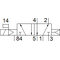 Ventil electromagnetic Festo VUVS-L25-M52-AD-G14-F8-1C1, cod 575503, 5/2, acțiune monostabil, alimentare 24 VDC, conexiune G1/4 - megora.ro