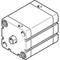 Cilindru compact Ø63 mm, Festo ADN63, cu acțiune dublă, piston cu filet M10 FI, cu frână și magnet, ISO21287 - megora.ro