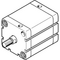 Cilindru compact Ø63 mm, Festo ADN63, cu acțiune dublă, piston cu filet M12x1.25 FE, cu frână și magnet, ISO21287 - megora.ro