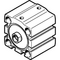 Cilindru compact Ø63 mm, Festo ADN-S63, cu acțiune dublă, piston cu filet M10 FI, cu frână și magnet - megora.ro