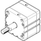 Cilindru compact Ø80 mm, Festo ADN80, cu acțiune dublă, piston cu filet M16x1.5 FE, cu frână și magnet, ISO21287 - megora.ro