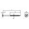 Șurub inox A2 pentru dulgherie, cap plat, torx TX40, 8x100mm - megora.ro